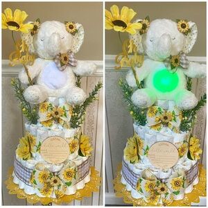 Sunflower Baby Diaper Cake 🌻☀️💛✨